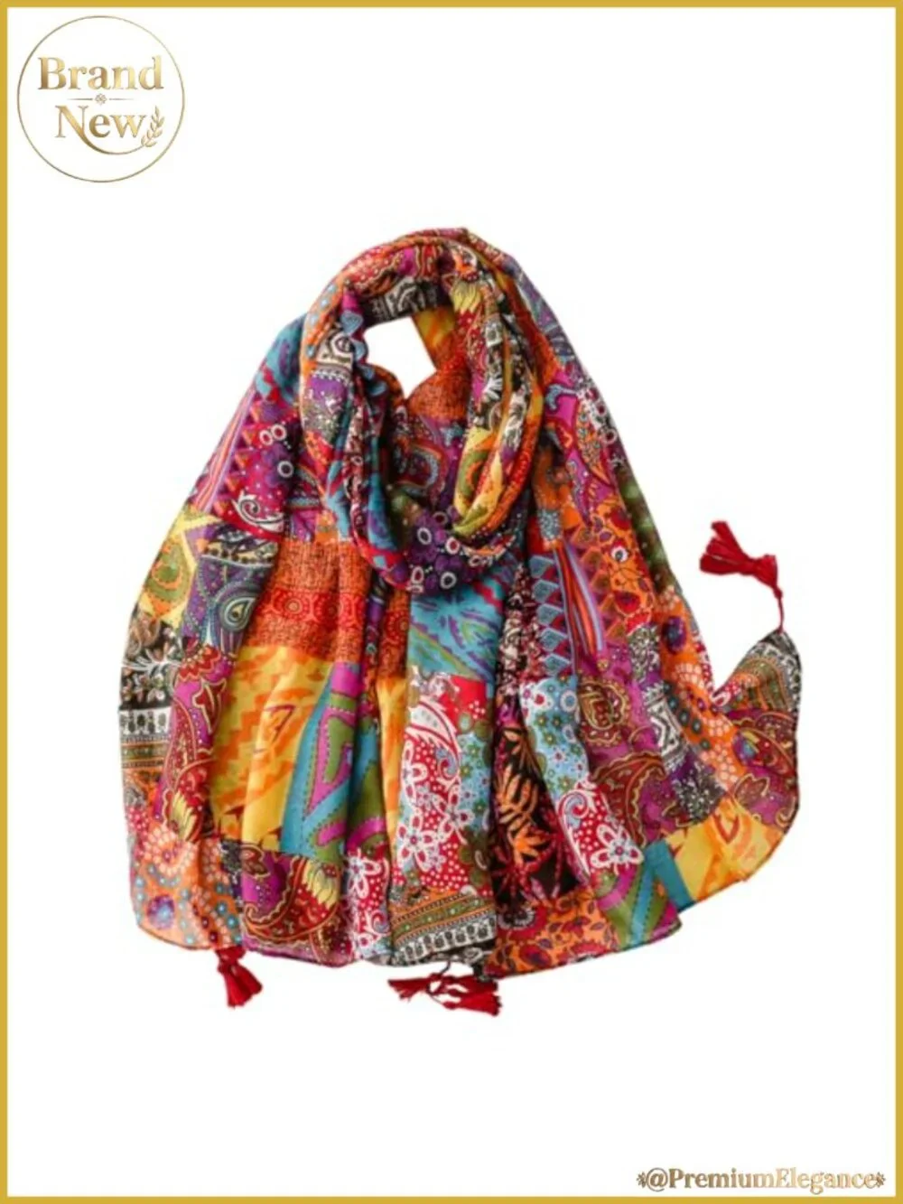 Soft Lightweight Boho Polyester Scarf Shawl Wrap 70 x 35 Inches